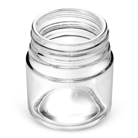 Round Lid Glass Jar Bamboo Cosmetic Jar