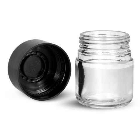 Round Lid Glass Jar Bamboo Cosmetic Jar