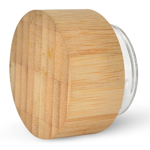 Cylinder Shape PP Inner Eco Friendly Bamboo Cosmetic Jar