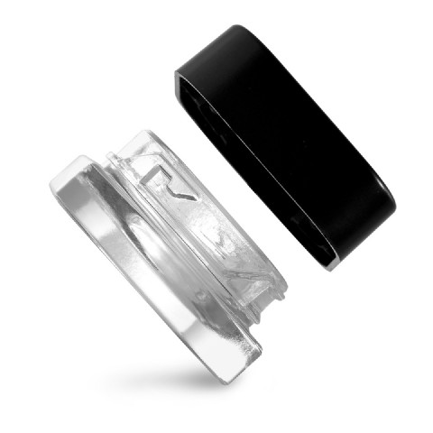 Cube Bottle Transparent Glass Jar with Black Cap