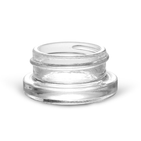 Child Resistant Shatter Wax Glass Jar with Black Lid