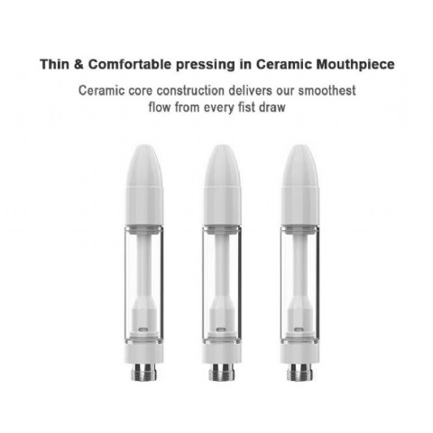 Round Tip Disposable Vape Devices Ceramic Ecig Tank Capacity Atomizer for 510 Vape Pens