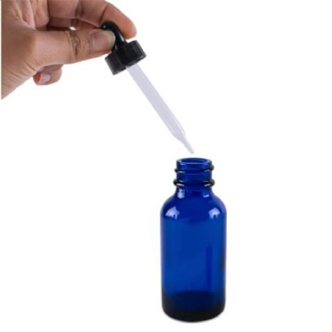 Empty Tincture Bottles Blue Glass Essential Oil Dropper Bottle