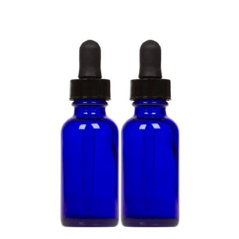 Empty Tincture Bottles Blue Glass Essential Oil Dropper Bottle