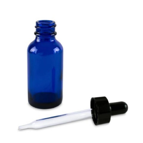 Empty Tincture Bottles Blue Glass Essential Oil Dropper Bottle