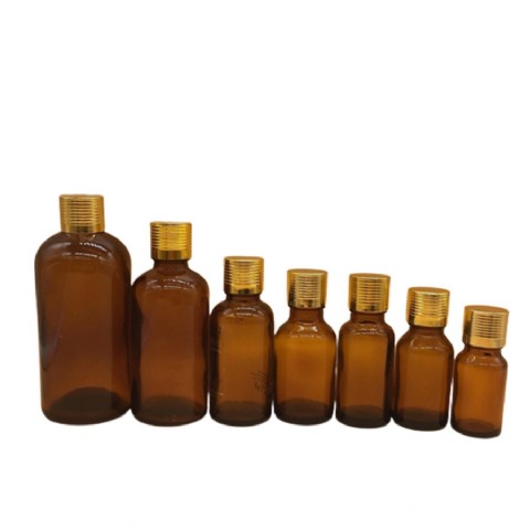 Gold Tincture Bottles Oral Liquid Glass Bottle with Anti-Theft Lid