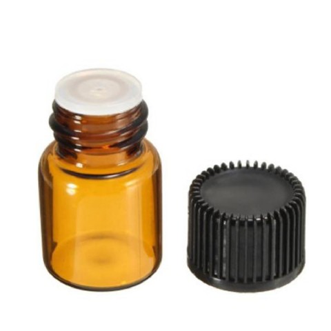 Amber Glass Tube Bottle with Plastic Lid