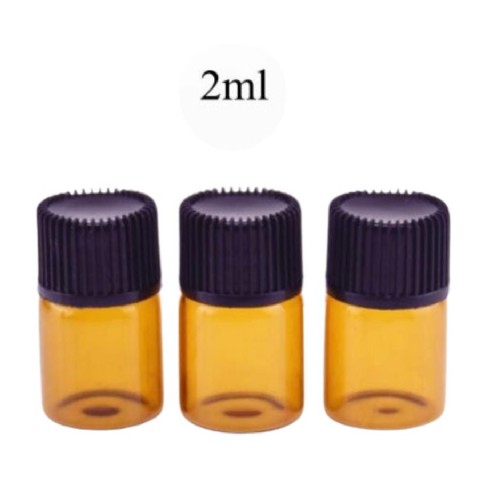 Amber Glass Tube Bottle with Plastic Lid