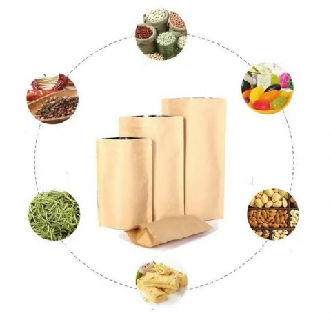 Kraft Self-Sealing Food Grade Paper Bag Sealable Paper Bags