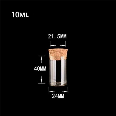 Flat Bottom Glass Test Tube with Cork Lid