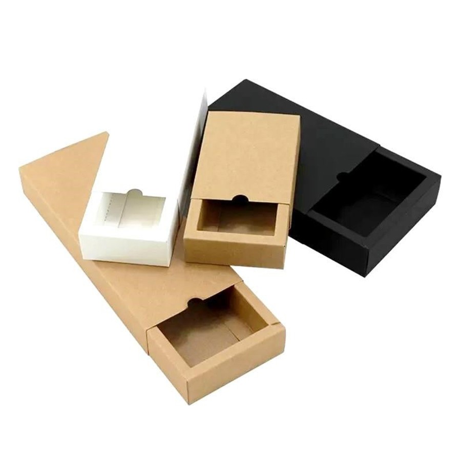 Customed Size Printing Kraft Paper Gift Drawer Packaging Box